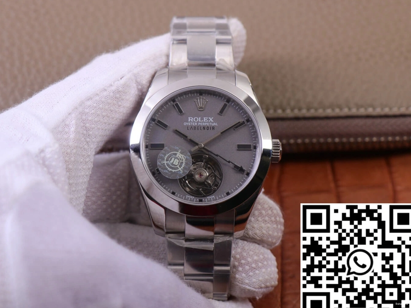 116400 Rolex Silver Milgauss Design Factory Noir watch Base JB case Label Replica LNT01HS-001 0101